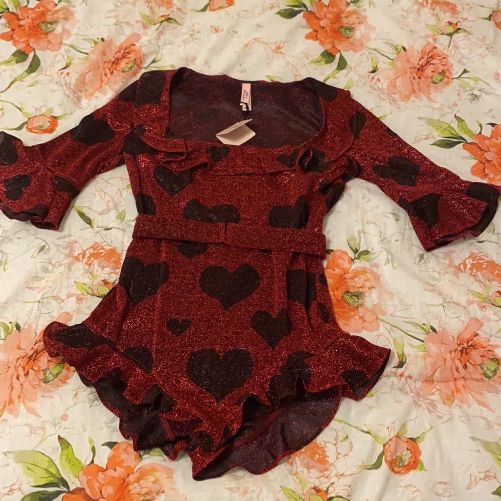 ♥️ Heart print Agent Provocateur Amour romper lingerie with original AP box
